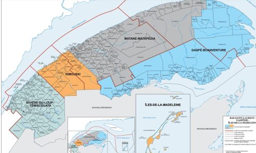 Carte électorale ronfonte prévue Gaspésie