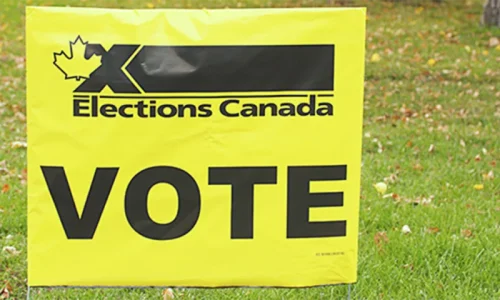 Élection Canada pancarte Vote 2