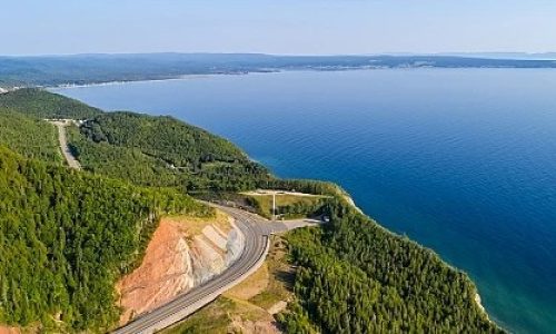 Gaspésie vue aérienne