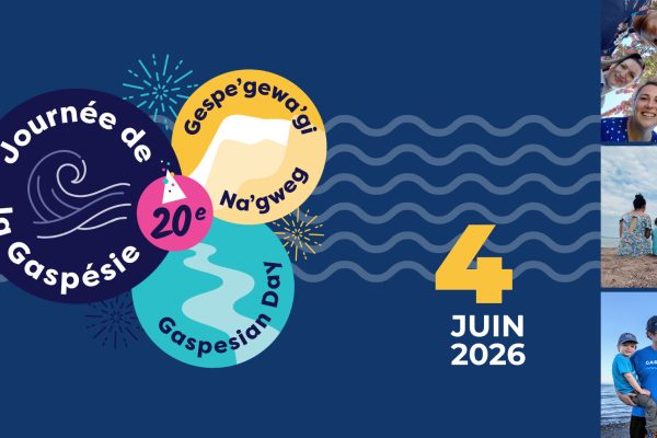 Journée de la Gaspésie logo Vivre en Gaspésie 20e édition 2026